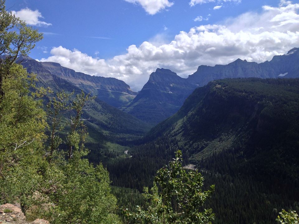 Mountain view taken from Road to the Sun 