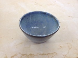 Small light blue bowl. 