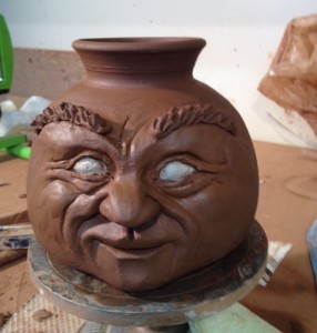 Front view of Face Vase