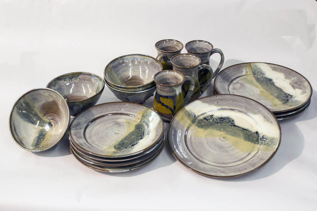 Place setting for 4 in Prairies Glaze. First prize in draw for a donation of $2.